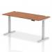 Dynamic Air 1800 x 800mm Height Adjustable Desk Walnut Top Cable Ports Silver Leg HA01088 13357DY