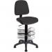 Ergo Blaster Deluxe Draughter Medium Back Fabric Operator Office Chair without Arms Black - 11001164BLK 13383TK