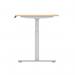 Dynamic Air 1200 x 800mm Height Adjustable Desk Maple Top Cable Ports Silver Leg HA01093 13392DY