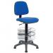 Ergo Blaster Deluxe Draughter Medium Back Fabric Operator Office Chair without Arms Blue - 11001164BL 13404TK