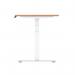 Dynamic Air 1200 x 800mm Height Adjustable Desk Beech Top Cable Ports White Leg HA01101 13448DY