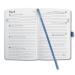 Sigel Jolie Diary A6 Week To View 2024 Hardcover With Elastic Fastener And Archive Pocket And Pen Loop Indigo Blue - J4100 13460SG