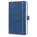 Sigel Jolie Diary A6 Week To View 2024 Hardcover With Elastic Fastener And Archive Pocket And Pen Loop Indigo Blue - J4100 13460SG