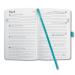 Sigel Jolie Diary A6 Week To View 2024 Hardcover With Elastic Fastener And Archive Pocket And Pen Loop Aqua Green - J4102 13467SG