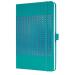 Sigel Jolie Diary A5 Week To View 2024 Hard Cover With Elastic Fastener And Archive Pocket And Pen Loop Shimmering Seas - J4215 13481SG