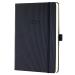 Sigel Conceptum Diary A5 Day To Page 2024 Hard Cover Softwave Surface With Elastic Fastener And Pen Loop Black - C2410 13495SG