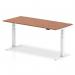 Dynamic Air 1800 x 800mm Height Adjustable Desk Walnut Top Cable Ports White Leg HA01108 13497DY