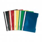 Durable Clear View Project File & Document Folder - Transparent Cover - Perfect For Holding Punched Documents - A4 Assorted Colours (Pack 25) - 252300 13523DR
