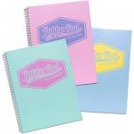 Pukka Pad Jotta A4 Wirebound Card Cover Notebook Ruled 200 Pages Pastel BluePinkMint (Pack 3) - 8628-PST 13605PK