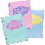 Pukka Pad Jotta A4 Wirebound Card Cover Notebook Ruled 200 Pages Pastel Blue/Pink/Mint (Pack 3) - 8628-PST 13605PK