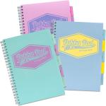 Pukka Pad A4 Wirebound Polypropylene Cover Project Book 200 Pages Pastel Blue/Pink/Mint (Pack 3) - 8630-PST 13619PK
