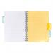 Pukka Pad A5 Wirebound Polypropylene Cover Project Book Ruled 200 Pages Pastel BluePinkMint (Pack 3) - 2013-PST 13626PK
