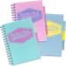 Pukka Pad A5 Wirebound Polypropylene Cover Project Book Ruled 200 Pages Pastel Blue/Pink/Mint (Pack 3) - 8631-PST 13626PK