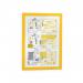 Durable DURAFRAME Self-Adhesive Sign & Document Holder with Magnetic Frame A4 Yellow (Pack 2) - 487204 13740DR