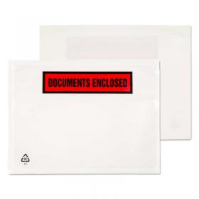 Blake Packaging Envelopes C6 Document Enclosed Wallet Printed Clear Peel and Seal 30mu 168x126mm (Pack 1000) - PDE22 13742BL