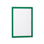 Durable DURAFRAME Self-Adhesive Sign & Document Holder with Magnetic Frame A4 Green (Pack 2) - 487205 13747DR
