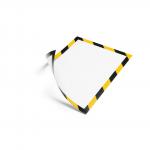 Durable DURAFRAME SECURITY Magnetic Frame - Document Frame For Internal Safety Signage - A4 Yellow/Black (Pack 5) - 4945130 13789DR