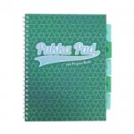Pukka Pad Glee A4 Wirebound Polypropylene Cover Project Book Ruled 200 Pages Green (Pack 3) 13808PK