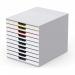 Durable VARICOLOR MIX 10 Drawer Unit Desktop Drawer Set with 10 Colour Coded Drawers and Label Inserts - 763027 13810DR