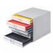 Durable VARICOLOR MIX 10 Drawer Unit Desktop Drawer Set with 10 Colour Coded Drawers and Label Inserts - 763027 13810DR