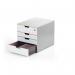 Durable VARICOLOR MIX 4 SAFE Lockable Drawer Unit Desktop Drawer Set with 4 Colour Coded Drawers and Label Inserts - 762627 13831DR