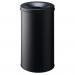 Durable SAFE Metal Waste Bin 60 Litre Capacity with Self-Extinguishing Lid for Fire Safety Black - 330701 13852DR