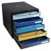 Exacompta Bee Blue Big Box 5 Drawer Unit 347 x 278 x 267mm Assorted Colours (Each) - 3094202D 13943EX