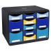 Exacompta Bee Blue Store Box 11 Drawer Set 270 x 355 x 271mm Assorted Colours (Each) - 3137202D 13957EX