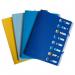 Exacompta Bee Blue Multipart File 8 Sections A4 Assorted Colours (Pack 10) - 56110E 14097EX