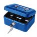 ValueX Metal Cash Box 150mm (6 inch) Key Lock Blue - CBBL6 14102CA