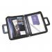 Collins A4 Conference Folder with Retractable Handles Leather Look Black BT001 - 810226 14109CS