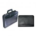 Collins A4 Conference Folder with Retractable Handles Leather Look Black BT001 - 810226 14109CS