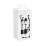 Zebra Z-Grip Retractable Ballpoint Pen 1.0mm Tip Black (Pack 50) - 02757 14146ZB