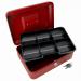 ValueX Metal Cash Box 250mm (10 Inch) Key Lock Red - CBRD10 14151CA