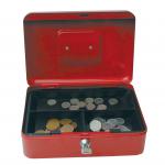 ValueX Metal Cash Box 250mm (10 Inch) Key Lock Red - CBRD10 14151CA