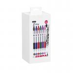 Zebra Z-Grip Ballpoint Pen 1.0mm Tip Assorted (Pack 50) - 02758 14153ZB