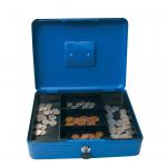 ValueX Metal Cash Box 300mm (12 Inch) Key Lock Blue - CBBL12 14165CA
