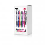 Zebra Z-Grip Smooth Ballpoint Pen 1.0mm Tip Assorted (Pack 50) - 02760 14167ZB