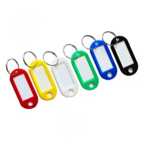 ValueX Key Tags Plastic Assorted Colours (Pack 100) - KTS100 14242CA