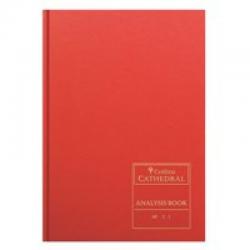 Collins Cathedral Analysis Book Casebound A4 3 Cash Column 96 Pages Red 693.1 - 810082 14256CS