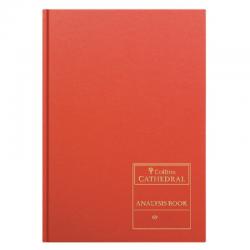 Collins Cathedral Analysis Book Casebound A4 5 Cash Column 96 Pages Red 695.1 - 811058 14270CS