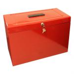 ValueX Cathedral Metal Suspension File Box Foolscap Red - HORD 14284CA