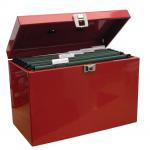 ValueX Cathedral Metal Suspension File Box Foolscap Red - HORD 14284CA