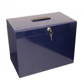 ValueX Cathedral Metal Suspension File Box A4 Blue - A4BL 14312CA