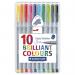 Staedtler Triplus Fineliner Pen 0.8mm Tip 0.3mm Line Assorted Colours in a Desktop Box (Pack 10) - 334SB10 14421SR