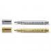 Staedtler Metallic Marker Bullet Tip 1-2mm Line Gold and Silver (Pack 2) - 8323-SBK2 14442SR