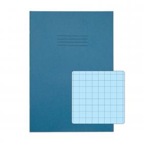 Rhino A4 Special Exercise Book 48 Page 12mm Squares S10 Light Blue with Tinted Blue Paper (Pack 10) - EX681339B-2 14538VC