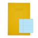 Rhino A4 Special Exercise Book 48 Page Ruled F8M Yellow with Tinted Blue Paper (Pack 10) - EX68139B-0 14552VC