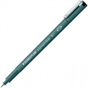 Staedtler Pigment Liner Pen 0.1mm Line Black Pack 10 - 30801-9 14554SR