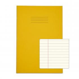 Rhino A4 Special Exercise Book 48 Page Ruled F8M Yellow with Tinted Cream Paper (Pack 10) - EX68139CV-4 14559VC